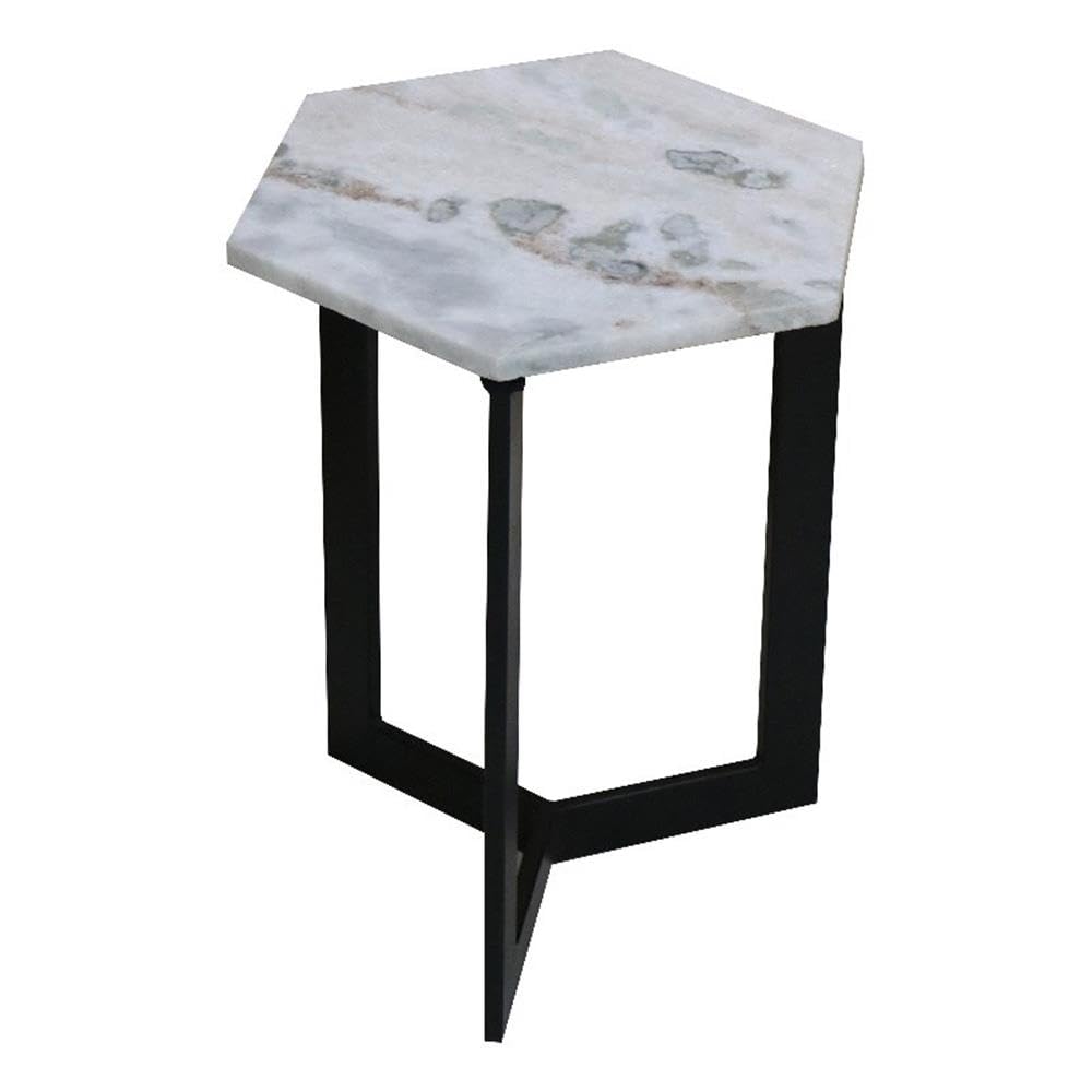 Progressive Furniture Outbound End Table Nightstand, White/Black